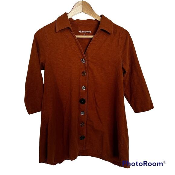 Soft Surroundings women’s‎ xs button blouse - Picture 1 of 6